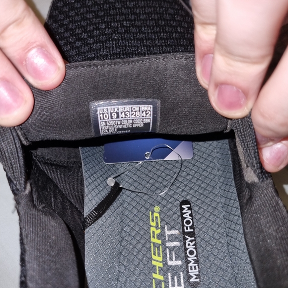 Skechers men's shoes brand new inbox memory foam black Size 10 U.S. - Picture 6 of 11